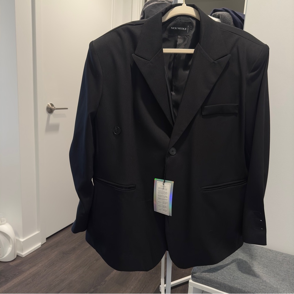 NICK & NICOLE oversized 2-way blazer black NWT